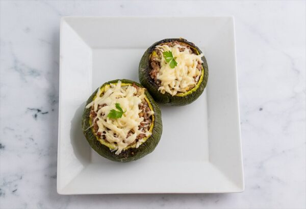 Zapallitos rellenos con carne (150 kcal)